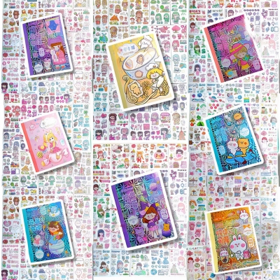 Picture of Kawaii Cute Sticky Scrapbooking Journal Decorative Sticker Book (24Sheet) Any book
