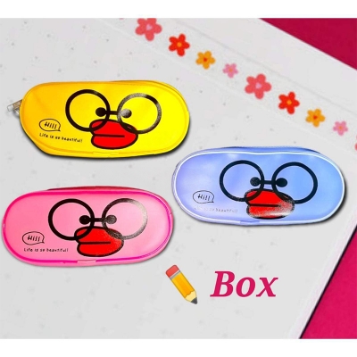 Picture of Cute Cartoon Face Zipper Pencil Box 1ps 
