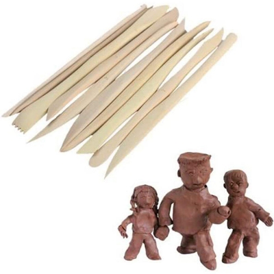 Picture of Wooden Polymer Clay Pottery Play Dough Modeling Tools 10ps 