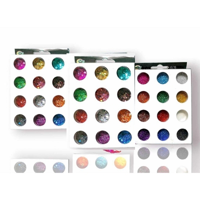 Picture of Craft Art Colorful Glitter Heart and Star Shaped 12ps 