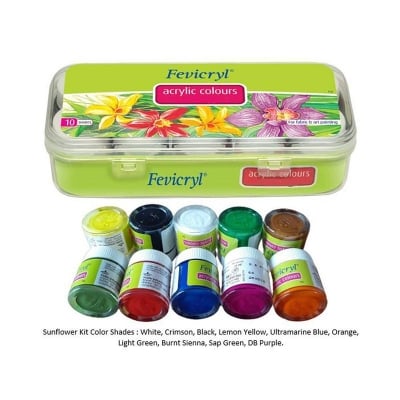 Picture of Fevicryl Acrylic Color Kit 10Shade 150ml 10Shade