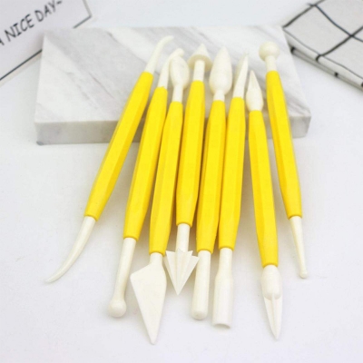 Picture of Cake Fondant Decorating Tools (8ps) - Yellow