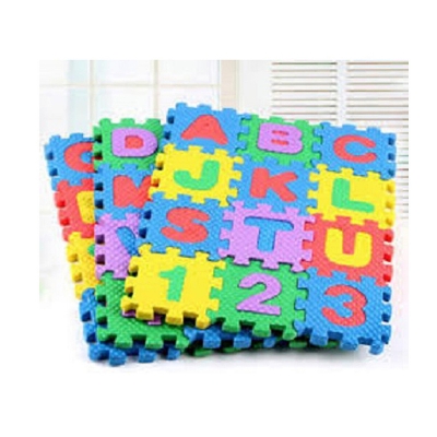 Picture of 36Pcs Puzzle Mat Children Alphabet Numbers Puzzles Crawling Foam Floor Mat Education Toy Interactive Toy, Brain Teaser, Kids' 36ps
