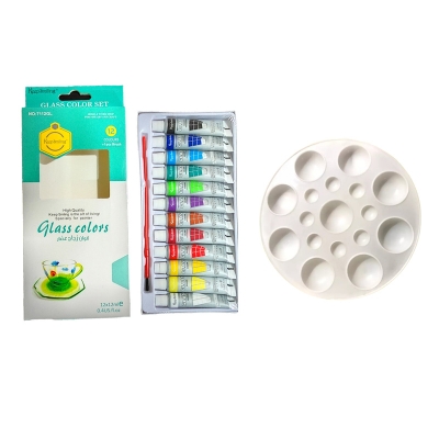 Picture of KeepSmilling Glass Color + Free 1ps Round Tray Multicolor