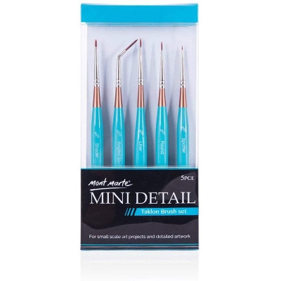 Picture of Mont Marte Mini Detail Brush Set 5pce Blue