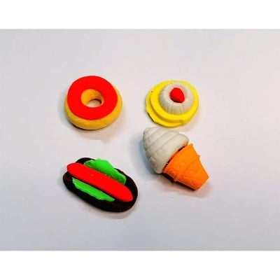 Picture of Kid's Fast Food Eraser 4ps Multicolor
