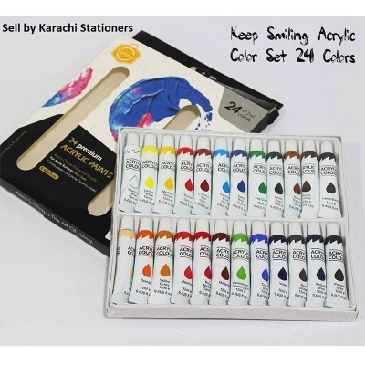 Picture of KeepSmiling Premium Acrylic Paints 12ml 24 Color Tube Multicolor