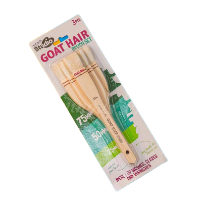 Picture of Mont Marte Studio Goat Hair Brush Set - 3 pcs (25MM/50MM/75MM) 