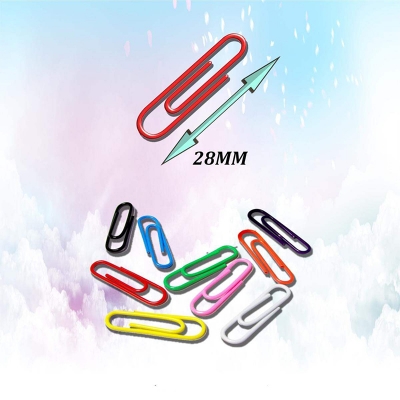 Picture of WA3 Plastic Coated Multicolor Gems Clip (5 Box =100+ps) 28mm Multicolor