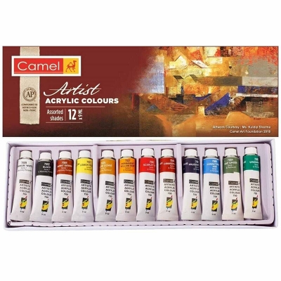 Picture of Camel Artist Acrylic Color Tubes 12 Shades , 20ml in each tube 12ps