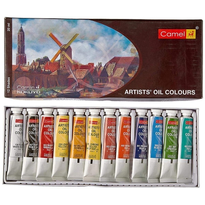 Picture of Camel Artist Oil Paint 12 color Tubes 20ml Box for Professional Artist 12ps