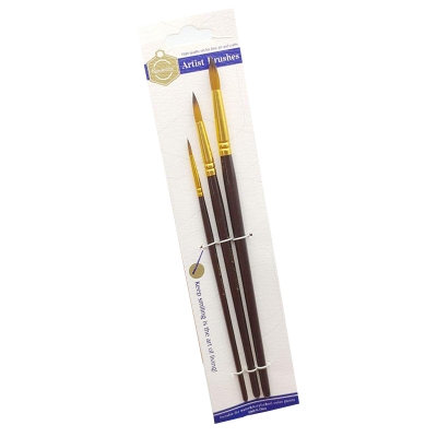 Picture of KeepSmiling Artist Brushes 0528R (3pc) Brown
