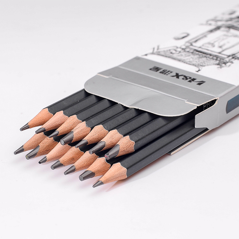 Picture of 14pcs Professional Drawing Sketch Pencil Set Graphite Pencil Art Supplies 6H 4H 2H HB BB 2B 3B 4B 5B 6B 7B 8B 10B 12B 14pcs Black