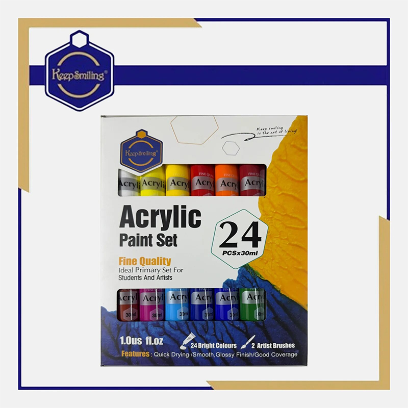 Picture of KeepSmiling Acrylic Paint Set 24pcs 30ml