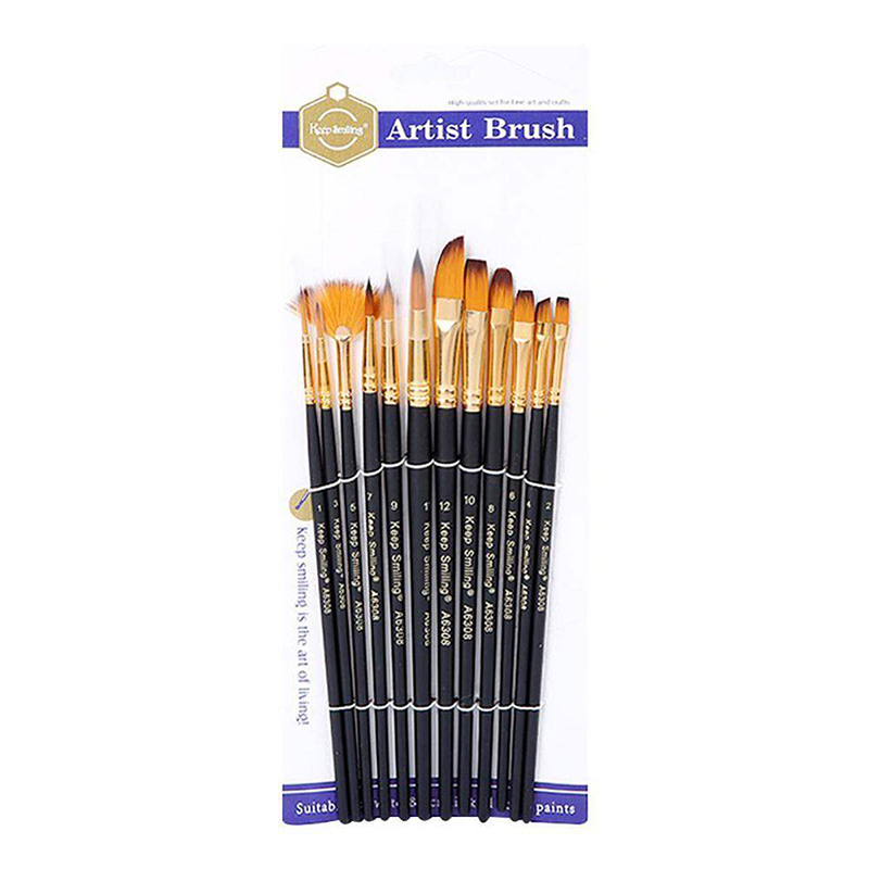 Picture of KeepSmiling Artist Brush 12pcs set A6308 Black