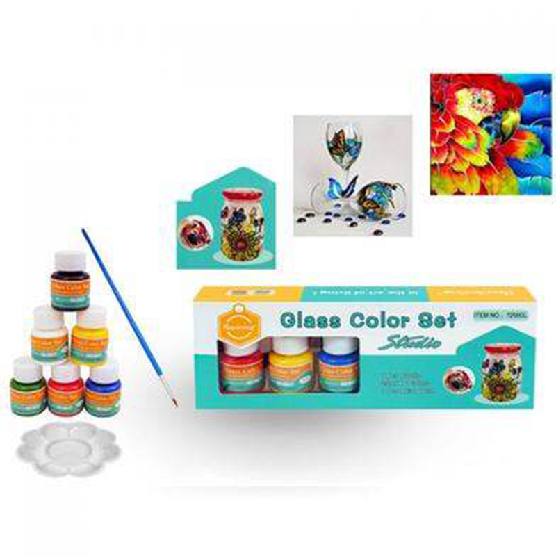 Picture of Keep Smiling Glass Color Studio Set of 6 Color 25ml +Free Brush Multicolor