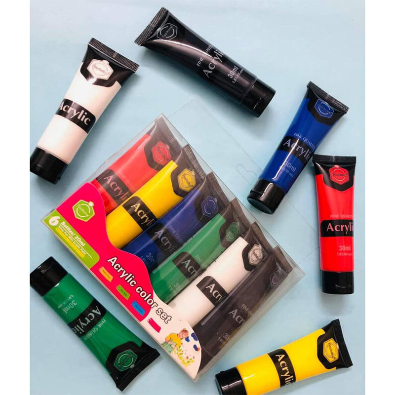 Picture of KeepSmiling Acrylic Color Set 6Tubes 30ML Multicolor