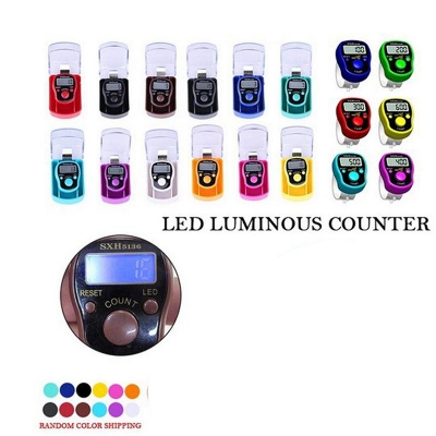 Picture of Digital LED Tasbih-Ring Mini Finger Counter LCD Tally- Easy Counting Tool Easy to Use and Maintain (Random China Brand Will Be Sent) 