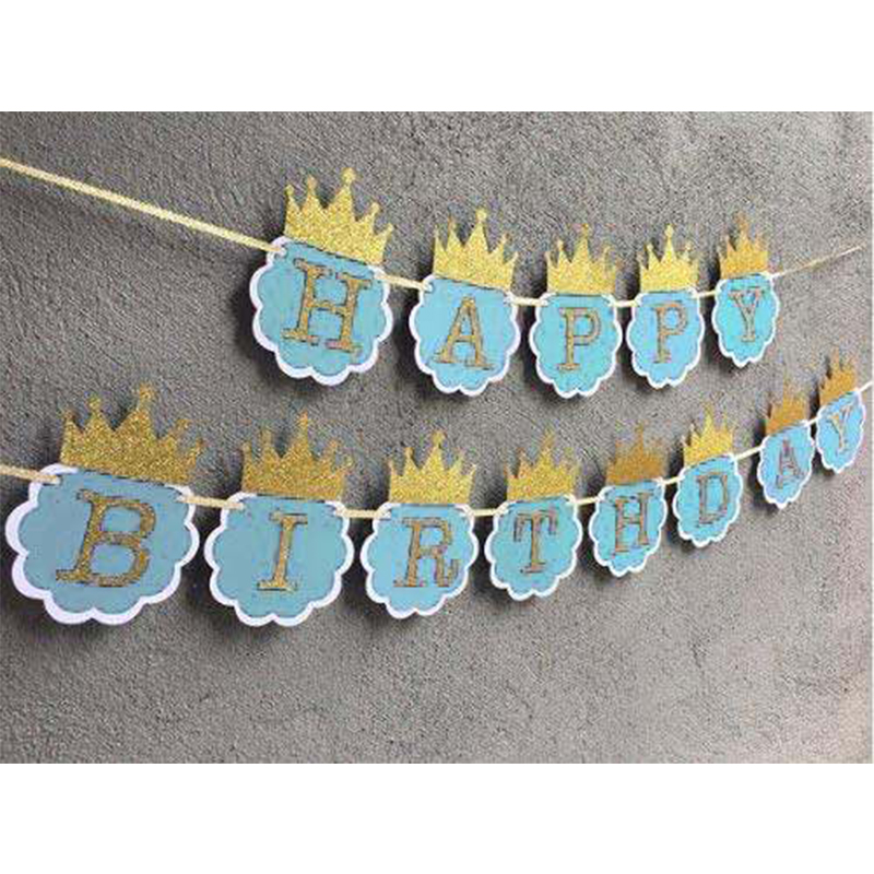 Picture of Happy Birthday Glitter Crown Banner 