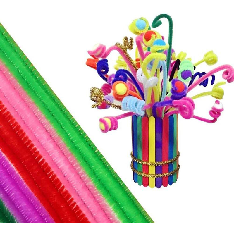 Picture of Creative Arts Chenille Stem Class Pack,6 mm x 12 Inch, Rainbow Colors, Pack of 50pcs