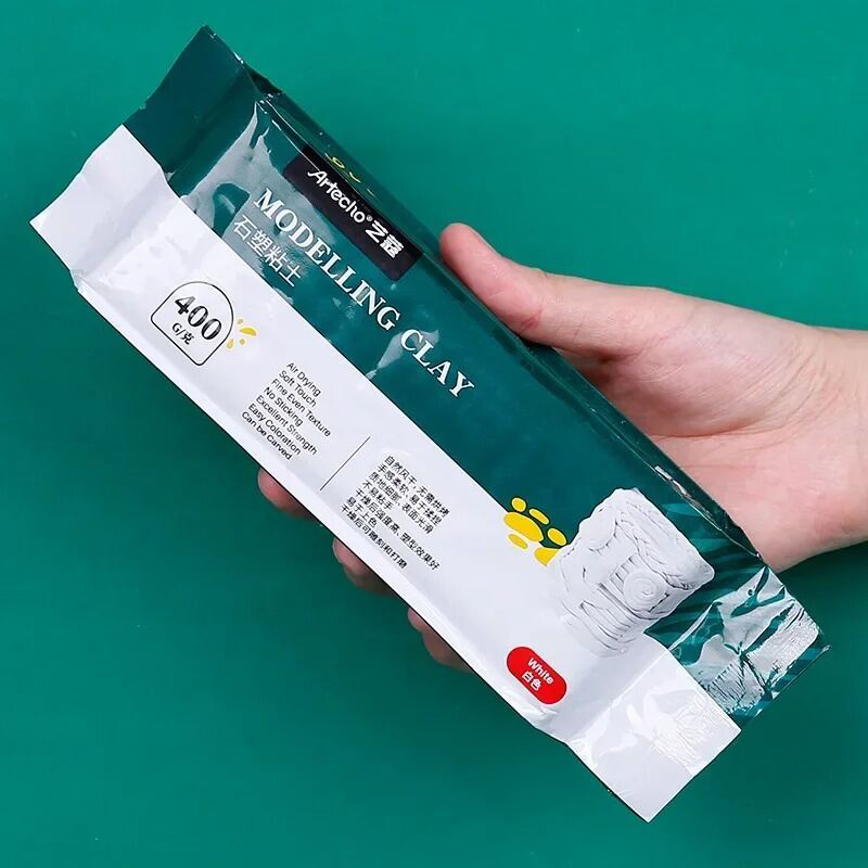 Picture of Artecho Modelling Clay 400g White – Air Dry Soft Clay for DIY Art, Craft & Sculpture 400gm