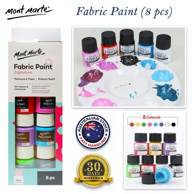 Picture of Mont Marte Fabric Paint Set 8pce x 20ml Multicolor