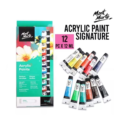 Picture of Mont Marte Signature Acrylic Paints 12pc x 12ml (0.4oz) Multicolor