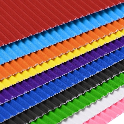 Picture of “15″×20″ Assorted Color Corrugated Paper Sheets – Pack of 5ps single color – Ideal for School & College Craft” 