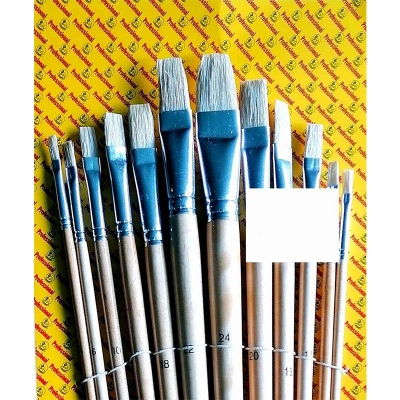 Picture of Professional Artist Flat Painting Brush set 12ps (Lion Brand) 1set