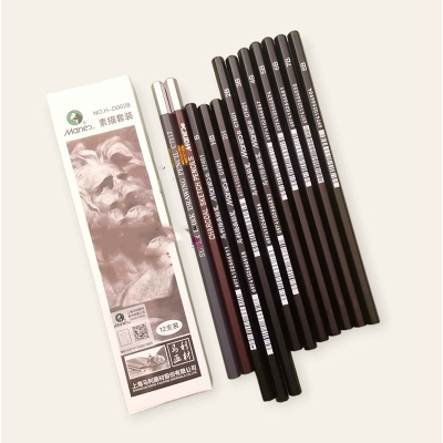 Picture of 12ps Maries Sketch Pencil Full Set Of Charcoal Pencil Art Students Special 12ps-1set