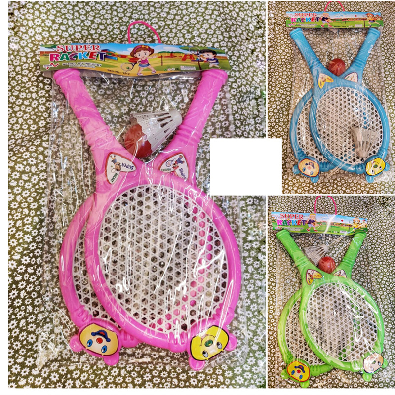 Picture of Plastic Badminton Racket Toy Set For Kids 1pair ( Multicolor ) 1set