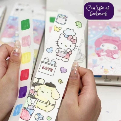 Picture of Watercolor Notepad For Kids, Including 20 Sheets And A Painting Brush In One Book Random 1model