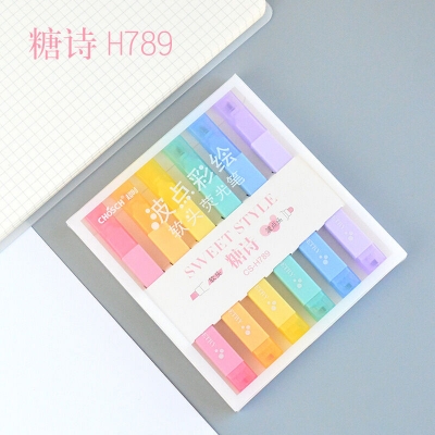 Picture of 6 color highlighter classic triangle marker pen 1 set 1Set