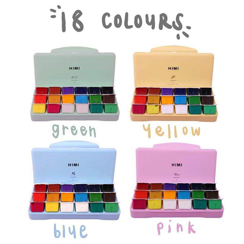 Picture of HIMI Gouache Paint Set Jelly Cup (30ML) - 18 Colors 