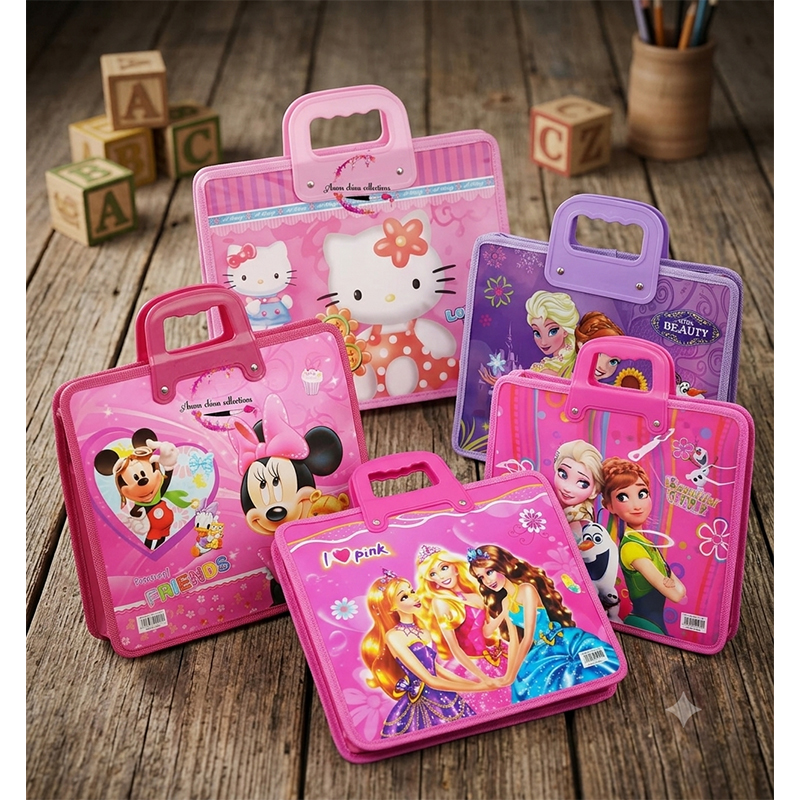 Picture of Kid's Exam File Bag /Handle File/Document Carrier File 