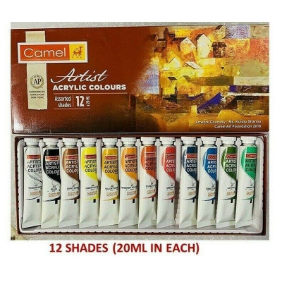 Picture of Camel Artist Acrylic Color Tubes 12 Shades , 20ml in each tube 12ps