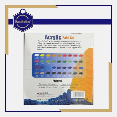 Picture of KeepSmiling 36 Acrylic Color box 30ml Tubes Paint Set for Professional Artist Multicolor