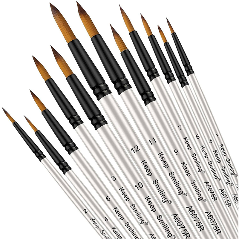 Picture of KeepSmiling Artist Brush Set 12pcs A6075R White