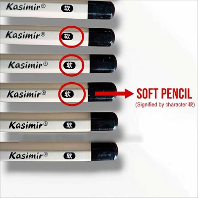 Picture of Kasimir Soft Black Charter Pencil - Available in 1ps/3PS/6PS/12ps - Smooth Writing Experience Easy to Use and Maintain 