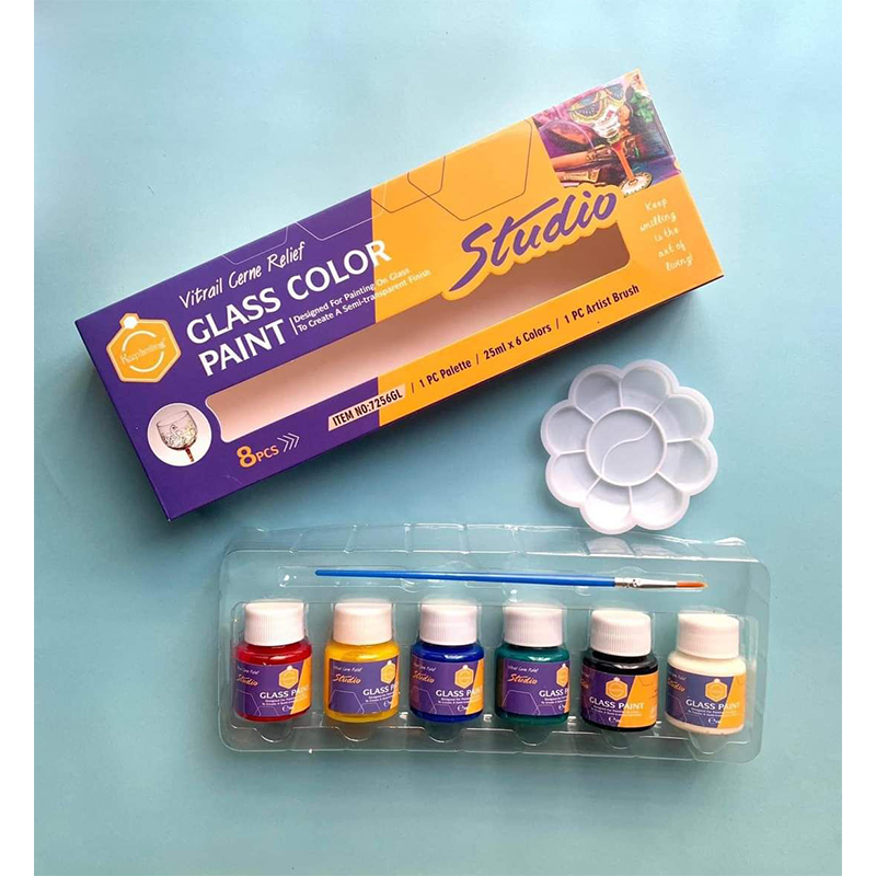Picture of Keep Smiling Glass Color Studio Set of 6 Color 25ml +Free Brush Multicolor