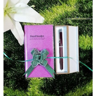 Picture of Multicolor Notebook Gift Box (1ps pen,1ps Pen Box, 1ps Ribbon) Multicolor