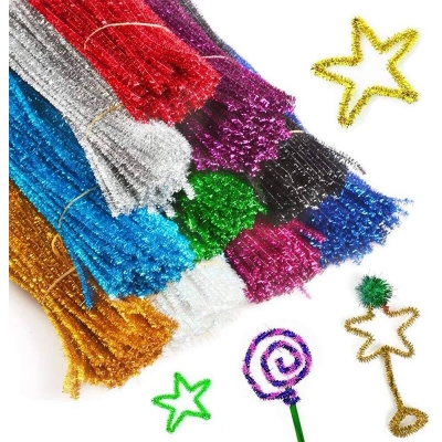 Picture of Creative Arts Chenille Stem Class Pack,6 mm x 12 Inch, Rainbow Colors, Pack of 50pcs