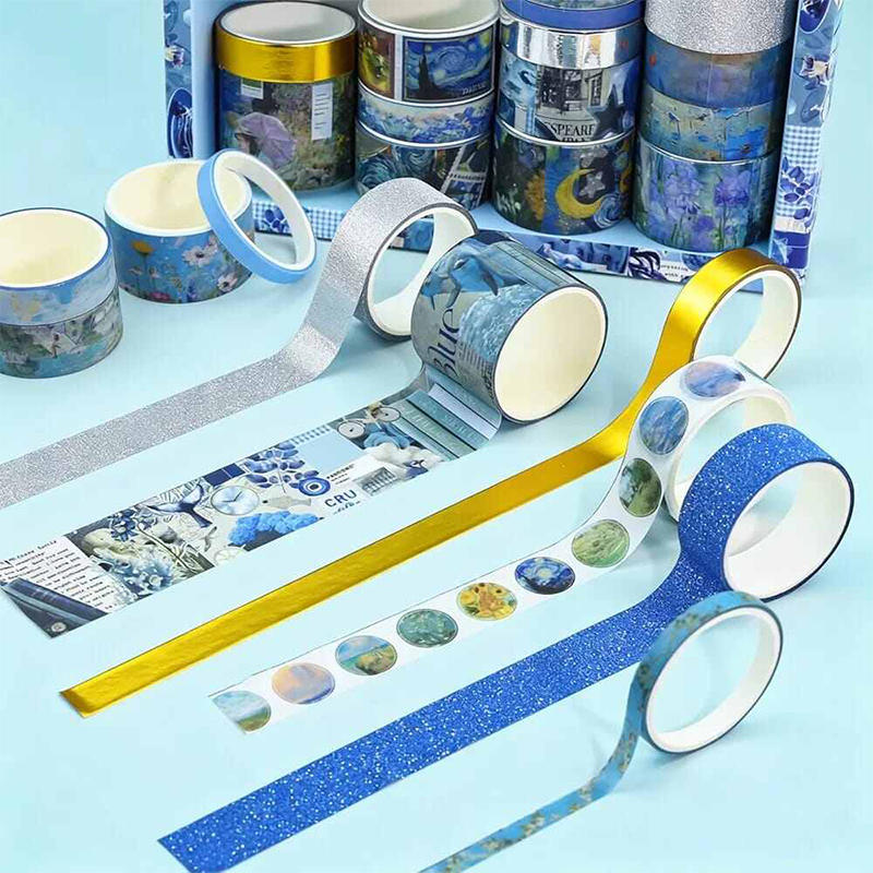 Picture of 24 Rolls of Retro Washi Tape, Scrapbooking Supplies, Journal Decoration, Decorative Adhesive Tape, Stationery, Washi Tapes 