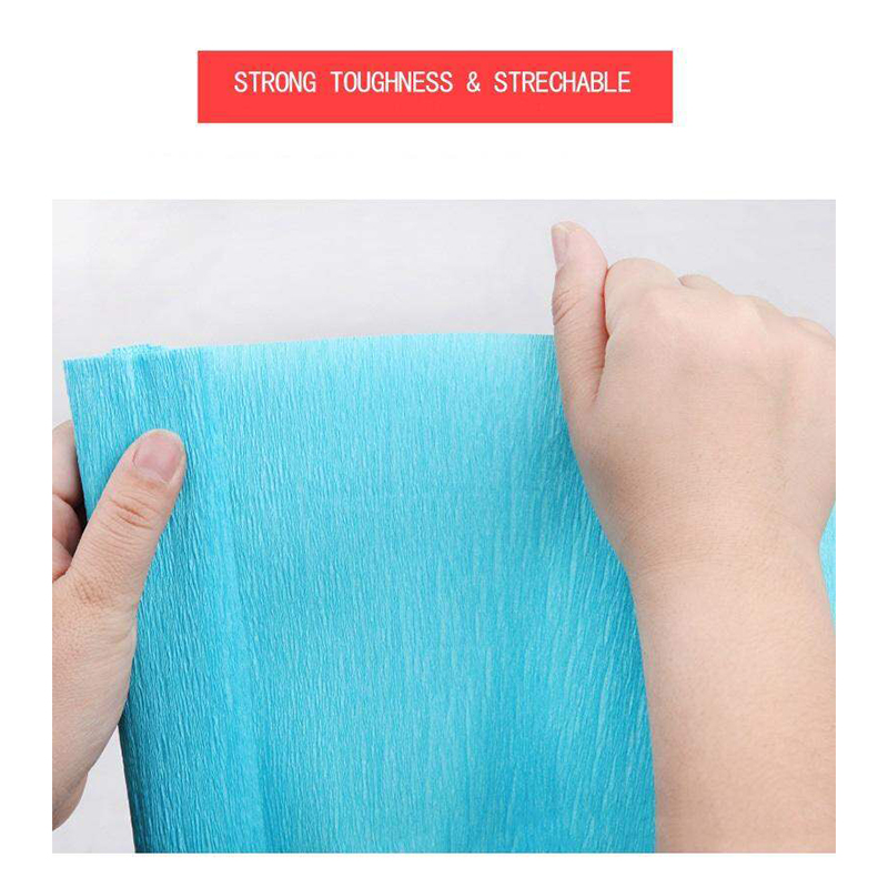 Picture of High Quality Rolled Edge Colorful Flower Wrapping Thickened Crepe Paper Roll for DIY Handicraft (1 Roll 250x50cm) 
