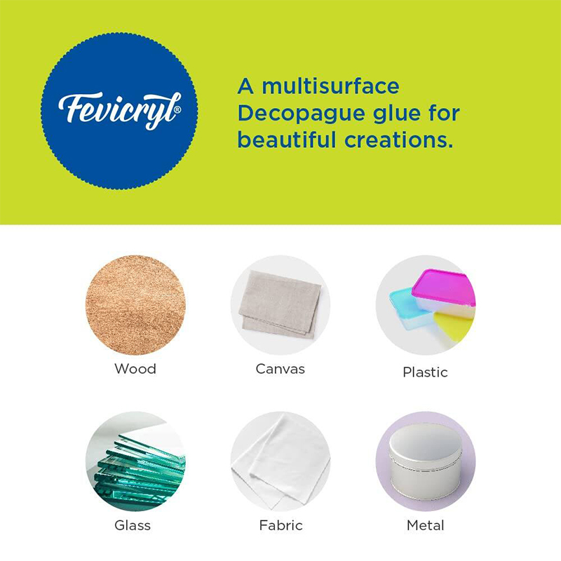 Picture of Definite Art Fevicryl Paint Gloss Modge Podge for Decoupage Art and Paint Finishes 120ml 1ps