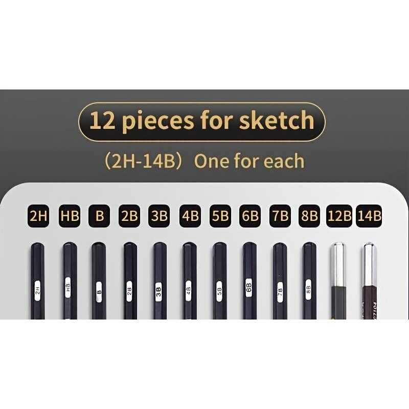 Picture of 12ps Maries Sketch Pencil Full Set Of Charcoal Pencil Art Students Special 12ps-1set