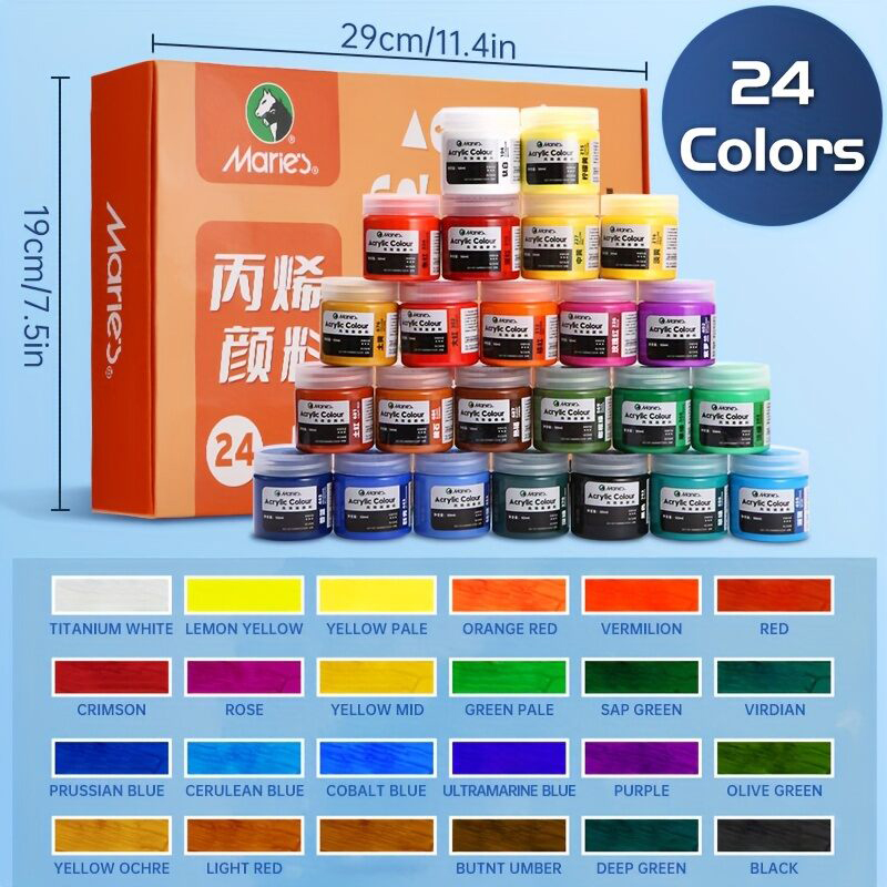 Picture of Marie's Professional Acrylic Paint 50ml Set 12/24 color 