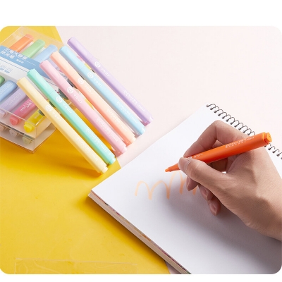 Picture of 6 color highlighter classic triangle marker pen 1 set 1Set