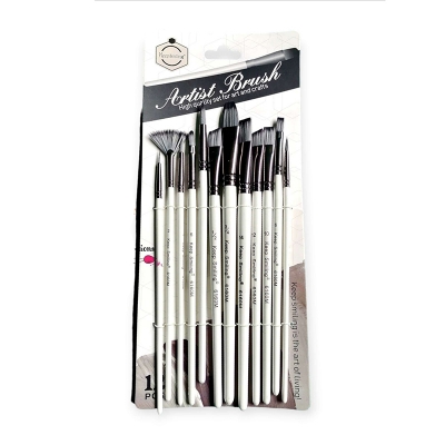 Picture of KeepSmiling 12 Pieces Synthetic Hair Watercolor Acrylic Oil Brush (6160M) 1set