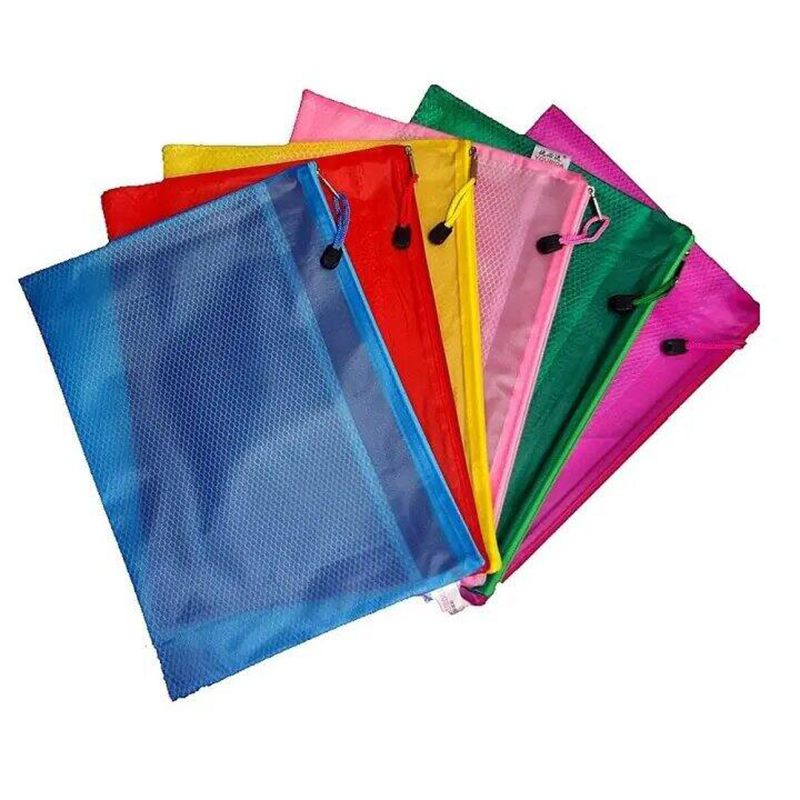 Picture of A4 Zipper File Size Bags Waterproof Double Layer Stationery File Storage Packing Zip Lock Folders Bags (BUY 1 GET 1) Black